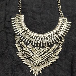 Elegant Silver Statement Necklace